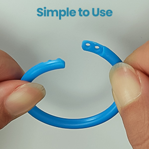 100 packs of colorful book rings include 10 colors in 3 sizes