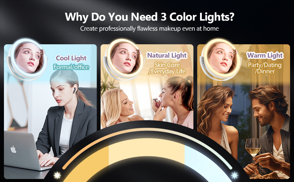 Magnifying Mirror with Light