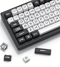 Womier Low Profile Keycaps - Shine Through Keycaps 60 65 75 100 Percent, Keyboard Key caps PBT Full ...