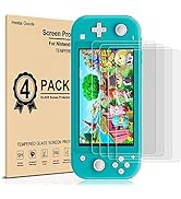 [4 Pack] Hestia Goods Tempered Glass Screen Protector Compatible with Nintendo switch lite - Tran...