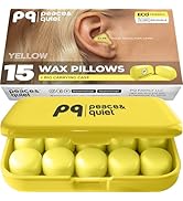 Peace&amp;Quiet | PQ Wax Ear Plugs for Sleeping, Swimming - Soft Noise Cancelling Silicone Gel Wax Ea...