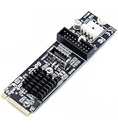 XRIKUI M.2 to USB 3.1 Type E(A Key) 19pin/20pin Female Front Socket Extendsion Card PCIe M Key to...