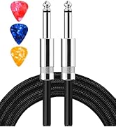 Aqdocvf Guitar Cable, Guitar Cord 20ft AMP Cord for Bass &amp; Electric Guitars/Keyboard/Mandolin TS ...