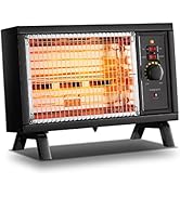 JASUN Radiant Heater Electric Space Heater Fast Heating with Adjustable Thermostat, Portable Indo...