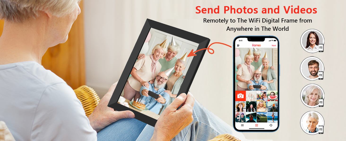 FRAMEO 10.1 Inch Smart WiFi Digital Photo Frame Digital Picture Frame