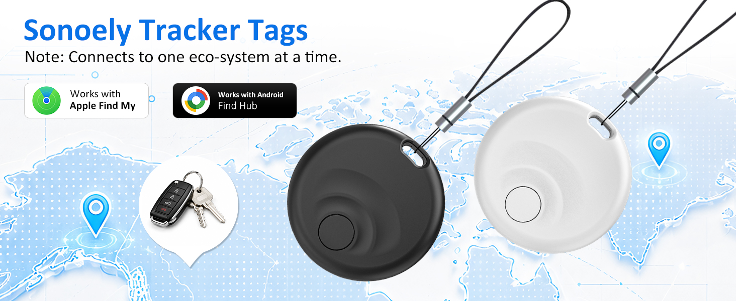 Sonoely Air Tracker Tags for Android and Apple