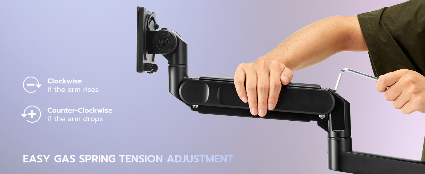 GDT1008WLBK easy gas spring tension adjustment