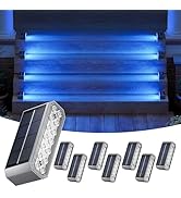 NIORSUN Blue Solar Step Lights for Pool, Deck, Dock &amp; Stairs, 8 Pack Cool Blue Outdoor Lighting -...