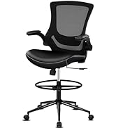 Misolant Tall Office Chair for Standing Desk, Drafting Chair with Footrest Ring, Office Drafting ...