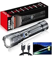 Vnina Flashlights High lumens Rechargeable USB C Flash Light, Super Bright LED Flashlight with 10...