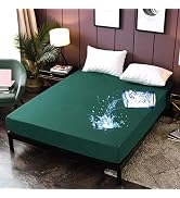 NTBED Waterproof Mattress Protector Cover Queen Size 14 inches Deep Pocket Polyester Bed Cover So...