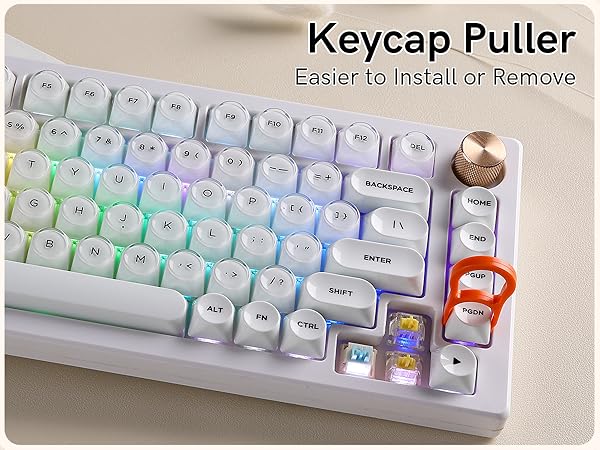 A keycap puller is included, making installation