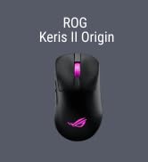 ASUS ROG Keris II Origin Wireless Gaming Mouse – Right-Handed Ergonomic, 65g, Tri-Mode Connectivi...