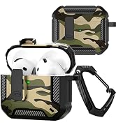 Ephoou for Apple Airpods 4 Case with Lock, Armor Rugged Camo Military Hard Shell Protective Cover...