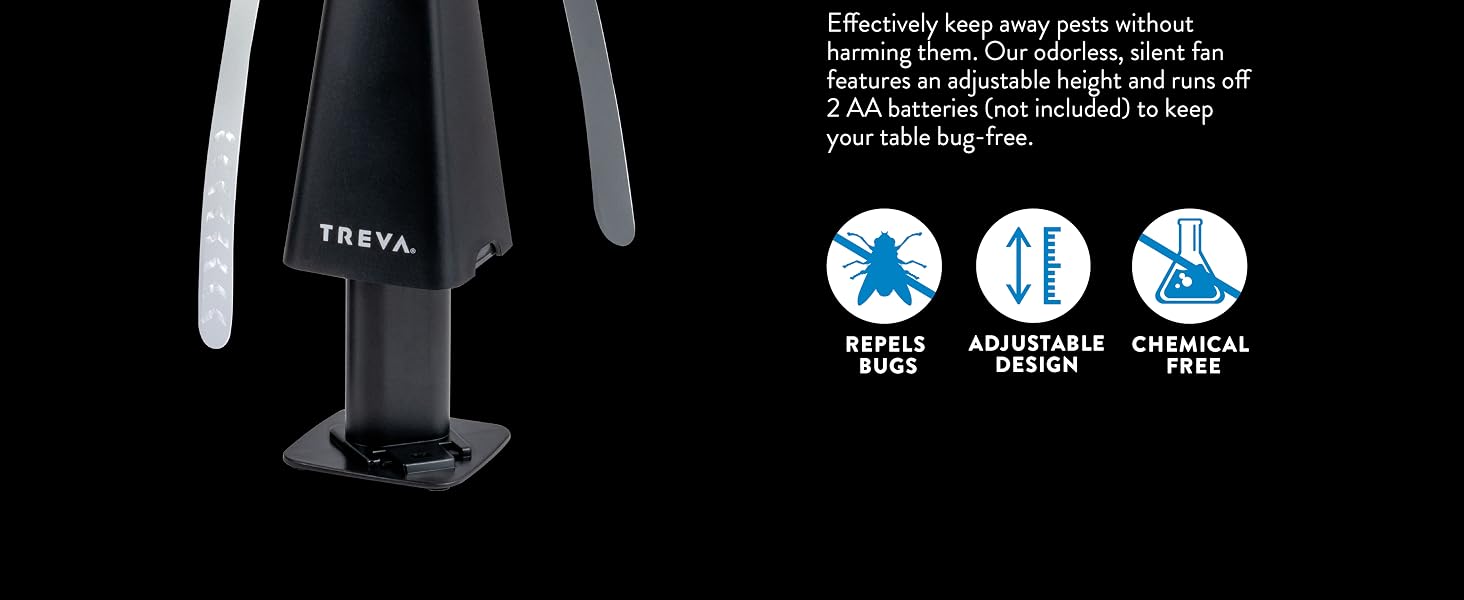 Treva Telescopic Bug Fan Black