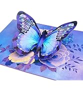 Ribbli Butterfly Birthday Card - 3D Pop Up Card,Morpho Butterfly Card,Mothers Day Card, Anniversa...