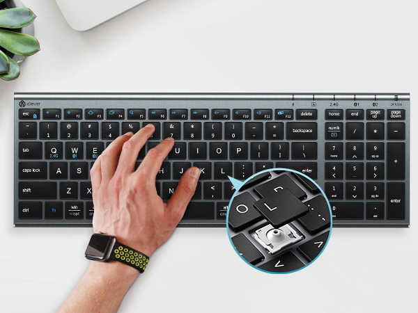 Scissors for quiet Typing