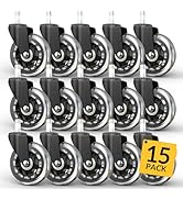 HOLKIE Office Chair Wheels - Universal Fit 3 Inch Rollerblade Casters - Safe for Hardwood Carpet ...