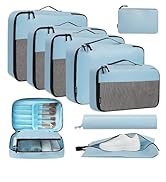 BAGAIL 8 Set/9 Set Packing Cubes Luggage Packing Organizer for Travel, Suitcase Packing Bags for ...