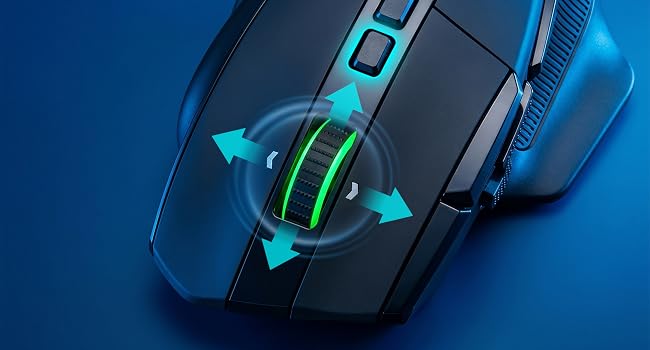 Redragon M925 Pro mouse with flying scroll for long webpages makes browsing faster and easier