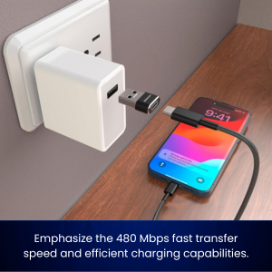 USB to USBC charger,iPhone 15 connector,Type-C USBA adapter, aptop accessory,USB converter,fast sync