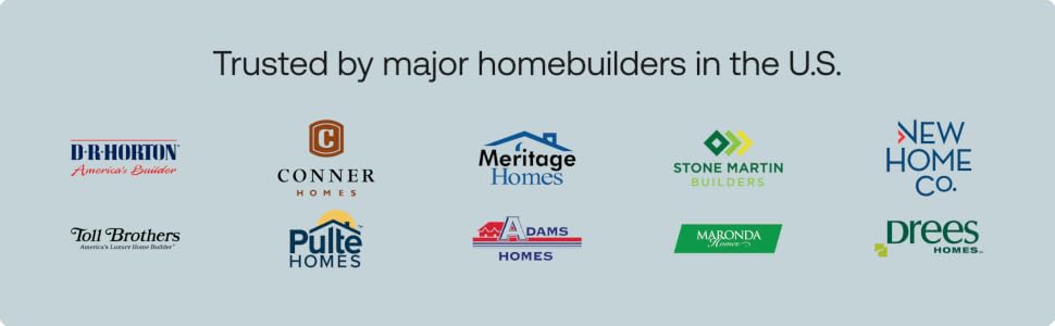 Trusted by major homebuilders in the US