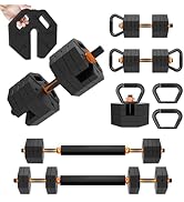 Adjustable Dumbbell Set 20lb 30lb 40lb Free Weight Set with Upgraded Weight Plate,Dumbbells Set U...