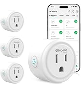 GHome Smart Plug,WiFi Smart Plugs Compatible with Alexa and Google Home,Smart WiFi Outlet with Re...