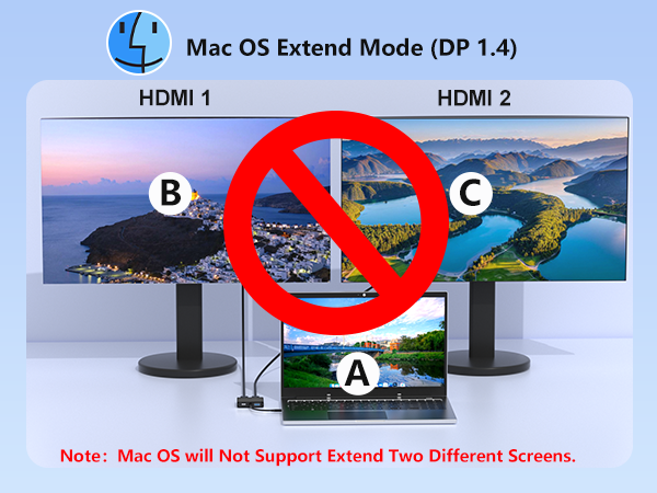 Dual HDMI Adapter for 2 Monitors