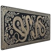 SEIFUD Black Snake Gaming Mouse Pad with Smooth Surface, Non-Slip XXL Mouse Pad with Stitched Edg...