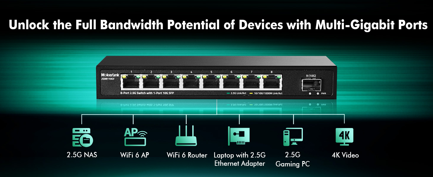 8 port 2.5g ethernet switch