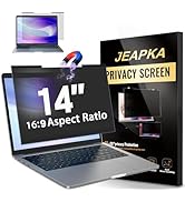 JEAPKA Magnetic Laptop Privacy Screen Filter 14 inch for 16:9 Widescreen Computer Monitor, Remova...