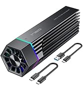 ineo M.2 NVMe (PCIe) SSD Enclosure Built-in Cooling Fan and Write Protection Switch [C2605-NVMe]