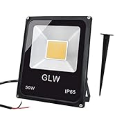 GLW 50W LED Flood Light 12v-60v Landscape Lights Outdoor Waterprrof IP65 Warm White Outdoor Spotl...