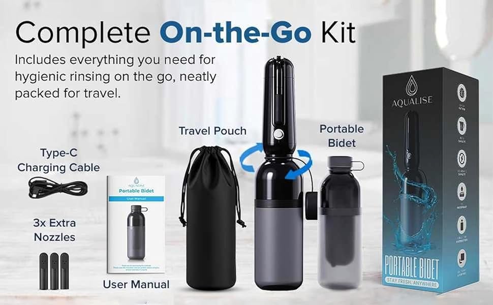 Portable Bidet for Travel, USB-C Rechargeable Electric