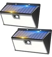 kolpop 318 LED Solar Outdoor Lights, IP65 Waterproof Motion Sensor Outdoor Lights 3 Modes Super B...