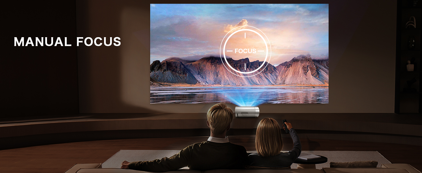 Smart Projector with WiFi and Bluetooth Portable Movie Projectors