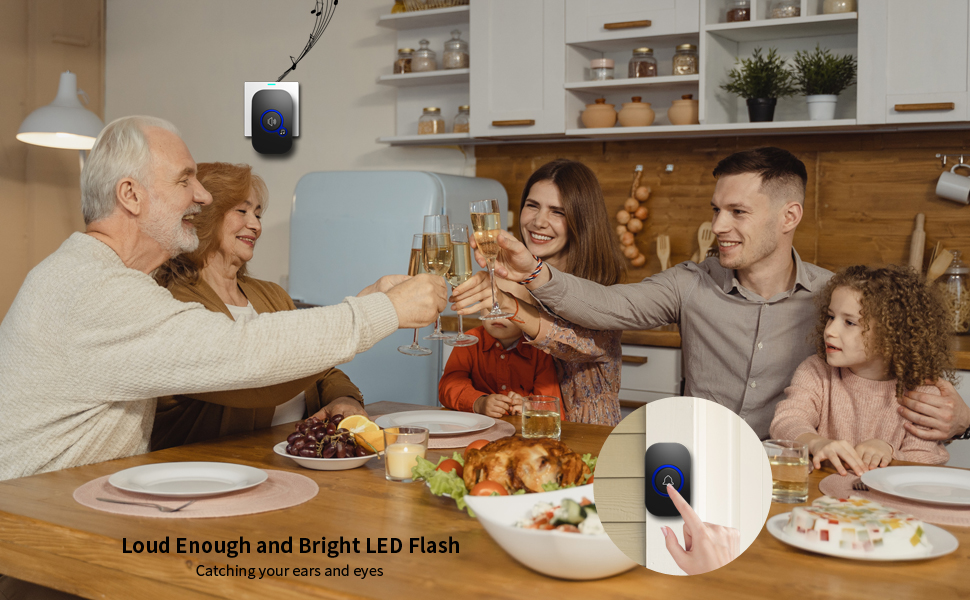 wireless door bell plug in chime