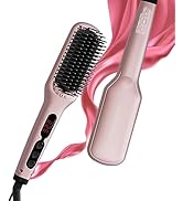 Hair Straightener Brush, MegaWise Hair Straightening Comb for All Hair Types with Nano Heating Te...