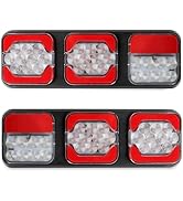 Winsgor Camper RV Tail Lights Trailer Triple Leds Tail Clearance Rectangle Stop Brake Turn Signal...