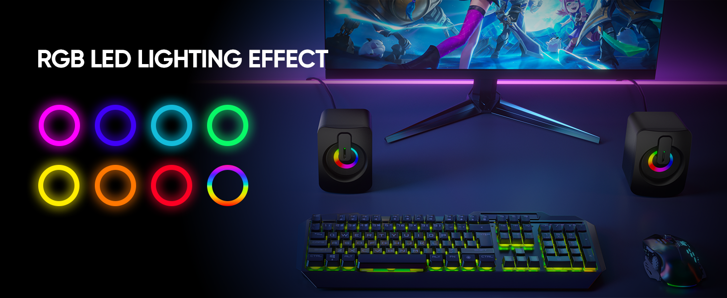 2.0 stereo computer speakers