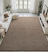 Tepook Soft Rugs for Living Room Bedroom, 4x6 Brown Modern Washable Non-Slip Area Rug, Indoor Mem...