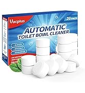 Vacplus Toilet Bowl Cleaner Tablets 20 PACK, Automatic Cleaners with Bleach, Slow-Releasing Toile...