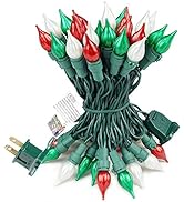 BOHON Multi Color Christmas Light Set 50 LEDs UL Certified LED String Lights Plug in Indoor/Outdo...