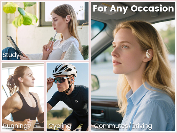 Bluetooth Headphones,Lightweight Over Ear Buds Design for Cycling, Running, Workout