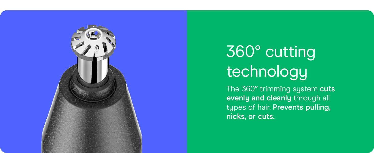 Conair nose ear hair trimmer mensman battery pouch 3 bevel design technology 360