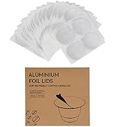 LIHONG reusable coffee pods kit, for Reusable Pods with 100 Pcs Aluminum Foil Seal Lids, Diameter...