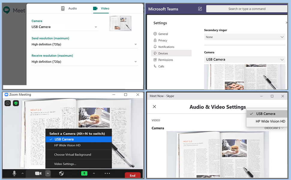 USB document camera teachers classroom teaching 2mp 2K art gift webcam school