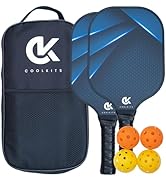 Coolkits Pickleball Paddles, USAPA Approved with Graphite Honeycomb Face, Strong Grip – includes ...