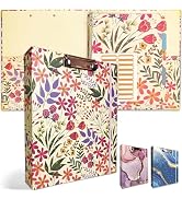 Binditek 3 Ring Binder, 1 Inch Round Ring Binder with 5-Tab Binder Dividers, 2 Interior Pockets, ...